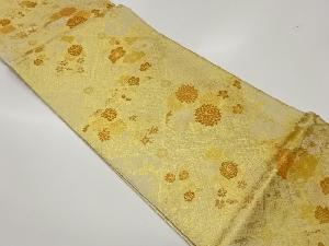 本場筑前博多佐賀錦襷に花輪・菱尽くし模様織出し袋帯